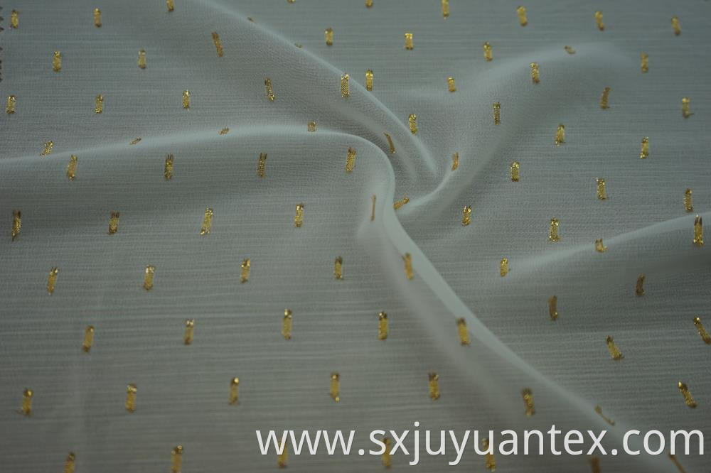 Gold Lurex Clip Jacquard Fabric